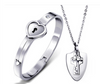 Heart Lock Bracelet & Key Necklace - DivinityCharm