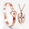 Heart Lock Bracelet & Key Necklace - DivinityCharm