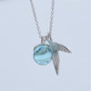 BLUE CRYSTAL MERMAID TAIL NECKLACE - DivinityCharm