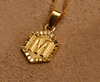 HEXAGON INITIAL LETTER NECKLACE - DivinityCharm